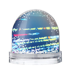 Водяной шар с принтом Программирование в Екатеринбурге, Пластик | Изображение внутри шара печатается на глянцевой фотобумаге с двух сторон | c++ | html | php | код | компьютеры | программист | технологии | хакер | цифры