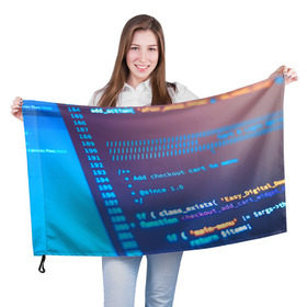Флаг 3D с принтом Программирование в Екатеринбурге, 100% полиэстер | плотность ткани — 95 г/м2, размер — 67 х 109 см. Принт наносится с одной стороны | 