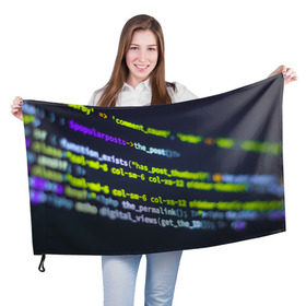 Флаг 3D с принтом Программирование PHP в Екатеринбурге, 100% полиэстер | плотность ткани — 95 г/м2, размер — 67 х 109 см. Принт наносится с одной стороны | 