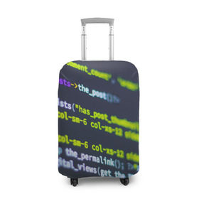 Чехол для чемодана 3D с принтом Программирование PHP в Екатеринбурге, 86% полиэфир, 14% спандекс | двустороннее нанесение принта, прорези для ручек и колес | 