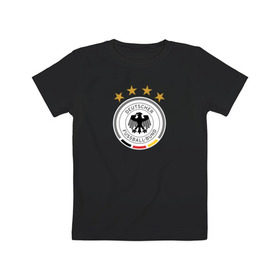 Детская футболка хлопок с принтом Сборная Германии в Екатеринбурге, 100% хлопок | круглый вырез горловины, полуприлегающий силуэт, длина до линии бедер | сборная германии | футбол | чемпионат мира
