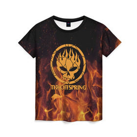 Женская футболка 3D с принтом The Offspring в Екатеринбурге, 100% полиэфир ( синтетическое хлопкоподобное полотно) | прямой крой, круглый вырез горловины, длина до линии бедер | offspring | офспринг | оффспринг | рок