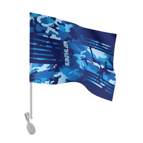 Флаг для автомобиля с принтом BIATHLON в Екатеринбурге, 100% полиэстер | Размер: 30*21 см | biathlon | sport | беатлон | беотлон | биатлон | биотлон | борьба | винтовка | линии | лыжи | надпись | полосы | россии | россия | рф | сборная | символ | состязание | спорт | стрельба | флаг