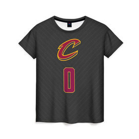Женская футболка 3D с принтом Kevin Love Cleveland Cavaliers форма в Екатеринбурге, 100% полиэфир ( синтетическое хлопкоподобное полотно) | прямой крой, круглый вырез горловины, длина до линии бедер | 