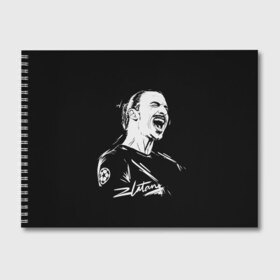 Альбом для рисования с принтом Zlatan Ibrahimovic в Екатеринбурге, 100% бумага
 | матовая бумага, плотность 200 мг. | football | златан ибрагимович | игрок | сборная швеции | футбол | футболист