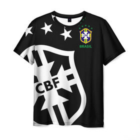 Мужская футболка 3D с принтом Brazil Exclusive в Екатеринбурге, 100% полиэфир | прямой крой, круглый вырез горловины, длина до линии бедер | бразилии | бразилия | европы | мира | сборная | форма | футбол | чемпионат