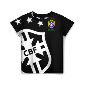 Детская футболка 3D с принтом Brazil Exclusive в Екатеринбурге, 100% гипоаллергенный полиэфир | прямой крой, круглый вырез горловины, длина до линии бедер, чуть спущенное плечо, ткань немного тянется | бразилии | бразилия | европы | мира | сборная | форма | футбол | чемпионат
