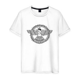Мужская футболка хлопок с принтом Assyrian в Екатеринбурге, 100% хлопок | прямой крой, круглый вырез горловины, длина до линии бедер, слегка спущенное плечо. | Тематика изображения на принте: 