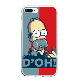 Чехол для iPhone 7Plus/8 Plus матовый с принтом Homer Simpson (DOH!) в Екатеринбурге, Силикон | Область печати: задняя сторона чехла, без боковых панелей | bart | doh | homer | homer simpson | hope | hope poster | lisa | march | poster | simpsons | барт. лиза | гомер | мардж | мегги | пончик | пончик и гомер | симпсоны