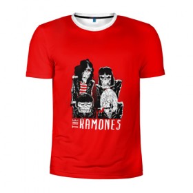 Мужская футболка 3D спортивная с принтом Ramones в Екатеринбурге, 100% полиэстер с улучшенными характеристиками | приталенный силуэт, круглая горловина, широкие плечи, сужается к линии бедра | группа | джонни | джоуи | ди ди томми | марки | панк | рамон | рамонес | рамоунз | рамоунс | рок | хард