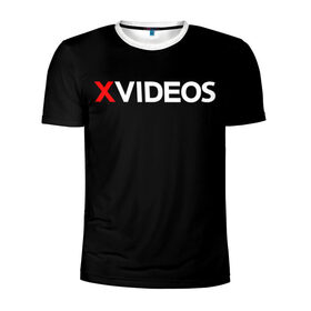 Мужская футболка 3D спортивная с принтом Xvideos в Екатеринбурге, 100% полиэстер с улучшенными характеристиками | приталенный силуэт, круглая горловина, широкие плечи, сужается к линии бедра | xvideos