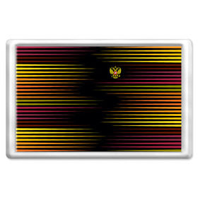 Магнит 45*70 с принтом RUSSIA - Multi-colored stripes в Екатеринбурге, Пластик | Размер: 78*52 мм; Размер печати: 70*45 | Тематика изображения на принте: 