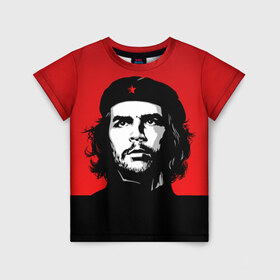 Детская футболка 3D с принтом Che Guevara в Екатеринбурге, 100% гипоаллергенный полиэфир | прямой крой, круглый вырез горловины, длина до линии бедер, чуть спущенное плечо, ткань немного тянется | 