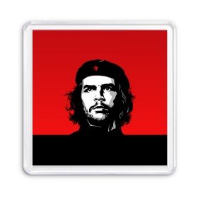 Магнит 55*55 с принтом Che Guevara в Екатеринбурге, Пластик | Размер: 65*65 мм; Размер печати: 55*55 мм | 
