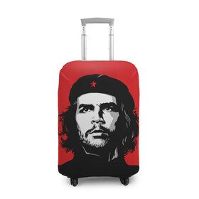 Чехол для чемодана 3D с принтом Che Guevara в Екатеринбурге, 86% полиэфир, 14% спандекс | двустороннее нанесение принта, прорези для ручек и колес | 