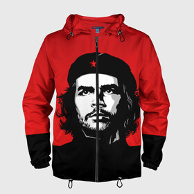 Мужская ветровка 3D с принтом Che Guevara в Екатеринбурге, 100% полиэстер | подол и капюшон оформлены резинкой с фиксаторами, два кармана без застежек по бокам, один потайной карман на груди | 