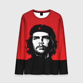 Мужской лонгслив 3D с принтом Che Guevara в Екатеринбурге, 100% полиэстер | длинные рукава, круглый вырез горловины, полуприлегающий силуэт | 