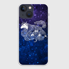 Чехол для iPhone 13 mini с принтом Мечтающий Единорог в Екатеринбурге,  |  | animal | art | cute | horse | imagination | magic | unicorn | арт | белый | волшебство | воображение | единорог | лошадь | магия | милый | рисунок | синий | сиреневый | сказка | сказочный | фантастика | фиолетовый | фэнтези