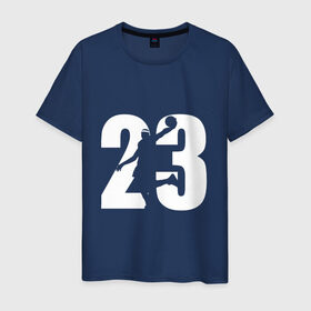 Мужская футболка хлопок с принтом LeBron James 23 в Екатеринбурге, 100% хлопок | прямой крой, круглый вырез горловины, длина до линии бедер, слегка спущенное плечо. | Тематика изображения на принте: 