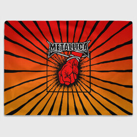 Плед 3D с принтом Metallica в Екатеринбурге, 100% полиэстер | закругленные углы, все края обработаны. Ткань не мнется и не растягивается | anger | fans | metall | metallica | st | альбом | альбома | группа | логотип | металл | металлика | обложка | фанат