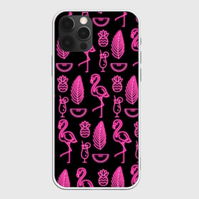 Чехол для iPhone 12 Pro Max с принтом Светящийся фламинго в Екатеринбурге, Силикон |  | африка | крылья | мода | прикольные | природа | птица | розовый | фламинго | цвет | яркие
