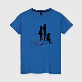 Женская футболка хлопок с принтом Бездомный бог в Екатеринбурге, 100% хлопок | прямой крой, круглый вырез горловины, длина до линии бедер, слегка спущенное плечо | noragami | noragami characters