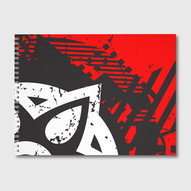 Альбом для рисования с принтом Grunge Art в Екатеринбурге, 100% бумага
 | матовая бумага, плотность 200 мг. | Тематика изображения на принте: art | grunge | lines | арт | гранж | линии | полосы | пятна | фигуры