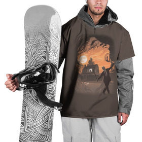 Накидка на куртку 3D с принтом Твин Пикс в Екатеринбурге, 100% полиэстер |  | Тематика изображения на принте: twin peaks | детектив | драма | сериалы | твин пикс | триллер | фантастика