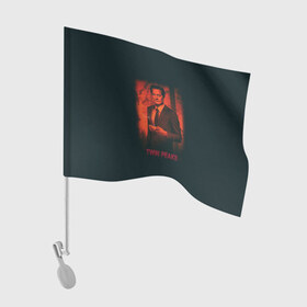 Флаг для автомобиля с принтом Купер в Екатеринбурге, 100% полиэстер | Размер: 30*21 см | twin peaks | детектив | драма | сериалы | твин пикс | триллер | фантастика