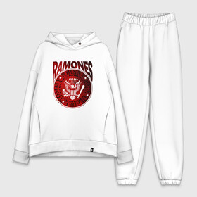 Женский костюм хлопок Oversize с принтом Ramones в Екатеринбурге,  |  | ramone | ramones | группа | джонни | джоуи | ди ди томми | марки | панк | поп | раманес | раманэс | рамон | рамонес | рамонэс | рамоун | рамоунз | рамоунс | рок | хард | хардрок