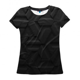 Женская футболка 3D с принтом Абстракция будущего в Екатеринбурге, 100% полиэфир ( синтетическое хлопкоподобное полотно) | прямой крой, круглый вырез горловины, длина до линии бедер | 