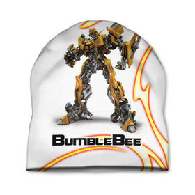 Шапка 3D с принтом Bumblebee в Екатеринбурге, 100% полиэстер | универсальный размер, печать по всей поверхности изделия | bumblebee | бамблби | герой | камаро | прайм | трансформеры | фильм | шевроле