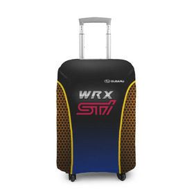 Чехол для чемодана 3D с принтом Subaru WRX STI в Екатеринбурге, 86% полиэфир, 14% спандекс | двустороннее нанесение принта, прорези для ручек и колес | impreza | pro | sport | sti | subaru | wrx | врикс | врх | импреза | логотип | сетка | соты | субарик | субару