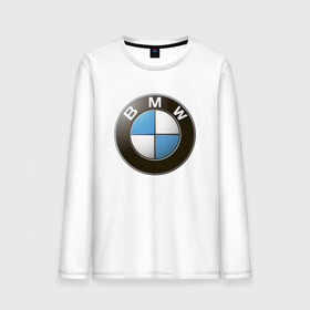 Мужской лонгслив хлопок с принтом BMW в Екатеринбурге, 100% хлопок |  | bmw | logo | бмв | логотип бмв