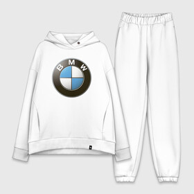 Женский костюм хлопок Oversize с принтом BMW в Екатеринбурге,  |  | bmw | logo | бмв | логотип бмв