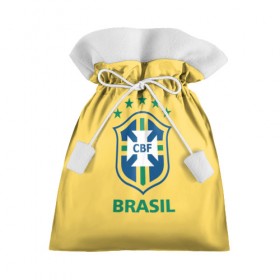 Подарочный 3D мешок с принтом Сборная Бразилии в Екатеринбурге, 100% полиэстер | Размер: 29*39 см | Тематика изображения на принте: сборная бразилии | футбол