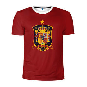 Мужская футболка 3D спортивная с принтом Сборная Испании в Екатеринбурге, 100% полиэстер с улучшенными характеристиками | приталенный силуэт, круглая горловина, широкие плечи, сужается к линии бедра | сборная испании | футбол