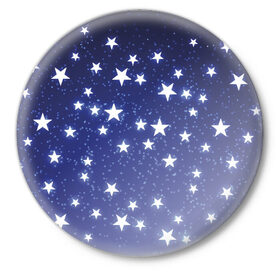 Значок с принтом Stars в Екатеринбурге,  металл | круглая форма, металлическая застежка в виде булавки | earth | nasa | space | star | вселенная | галактика | земля | космонавт | космос | луна | метеорит | наса | небо | ночь | планета | полёт