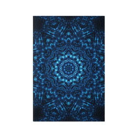 Обложка для паспорта матовая кожа с принтом Космическая мандала в Екатеринбурге, натуральная матовая кожа | размер 19,3 х 13,7 см; прозрачные пластиковые крепления | circle | flower | mandala | ornament | абстракт | вселенная | геометрия | голубая | жизнь | звезды | комета | космос | огни | орнамент | паттерн | синяя | узоры | цвет | цветок | яркая