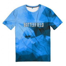 Мужская футболка 3D с принтом Battlefield в Екатеринбурге, 100% полиэфир | прямой крой, круглый вырез горловины, длина до линии бедер | 