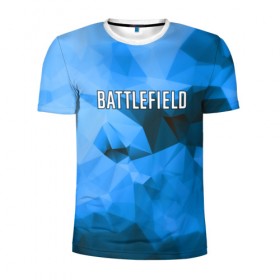 Мужская футболка 3D спортивная с принтом Battlefield в Екатеринбурге, 100% полиэстер с улучшенными характеристиками | приталенный силуэт, круглая горловина, широкие плечи, сужается к линии бедра | 