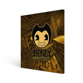 Холст квадратный с принтом Bendy and the ink machine (33) в Екатеринбурге, 100% ПВХ |  | bendy | bendy and the ink machine | бенди | бенди и чернильная машина