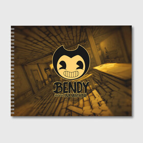 Альбом для рисования с принтом Bendy and the ink machine (33) в Екатеринбурге, 100% бумага
 | матовая бумага, плотность 200 мг. | bendy | bendy and the ink machine | бенди | бенди и чернильная машина