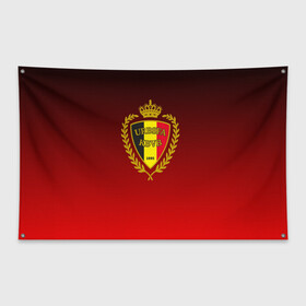 Флаг-баннер с принтом Сборная Бельгии в Екатеринбурге, 100% полиэстер | размер 67 х 109 см, плотность ткани — 95 г/м2; по краям флага есть четыре люверса для крепления | сборная бельгии | футбол  | чемпионат мира