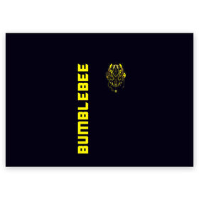 Поздравительная открытка с принтом Bumblebee в Екатеринбурге, 100% бумага | плотность бумаги 280 г/м2, матовая, на обратной стороне линовка и место для марки
 | bumblebee | бамблби | герой | камаро | прайм | трансформеры | фильм | шевроле