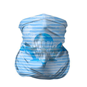 Бандана-труба 3D с принтом ВДВ в Екатеринбурге, 100% полиэстер, ткань с особыми свойствами — Activecool | плотность 150‒180 г/м2; хорошо тянется, но сохраняет форму | вдв | голубая | никто кроме нас | парашют | полоски | самолеты | тельняшка
