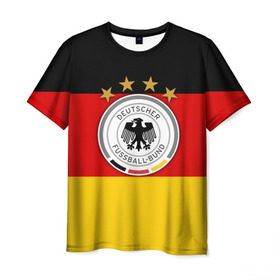 Мужская футболка 3D с принтом Сборная Германии флаг в Екатеринбурге, 100% полиэфир | прямой крой, круглый вырез горловины, длина до линии бедер | германия | европы | мира | чемпионат | чм