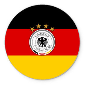 Коврик круглый с принтом Сборная Германии флаг в Екатеринбурге, резина и полиэстер | круглая форма, изображение наносится на всю лицевую часть | германия | европы | мира | чемпионат | чм