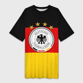 Платье-футболка 3D с принтом Сборная Германии флаг в Екатеринбурге,  |  | германия | европы | мира | чемпионат | чм