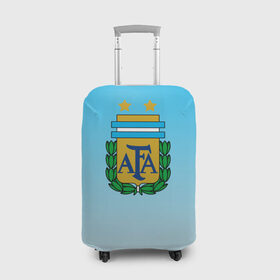 Чехол для чемодана 3D с принтом Сборная Аргентина в Екатеринбурге, 86% полиэфир, 14% спандекс | двустороннее нанесение принта, прорези для ручек и колес | сборная аргентина | футбол. | чемпионат мира